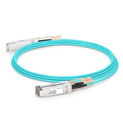 200g qsfp56 līdz 2x 100g qsfp28 aktīvais optiskais kabelis (AOC), 1M -20 m