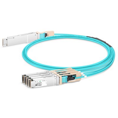 200g qsfp56 līdz 4x 50g sfp56 aktīvais optiskais kabelis (AOC), 1M -20 m